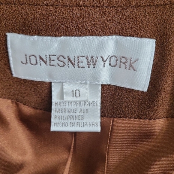 Jones New York women's blazer jacket brown wool size 10 - Picture 3 of 10
